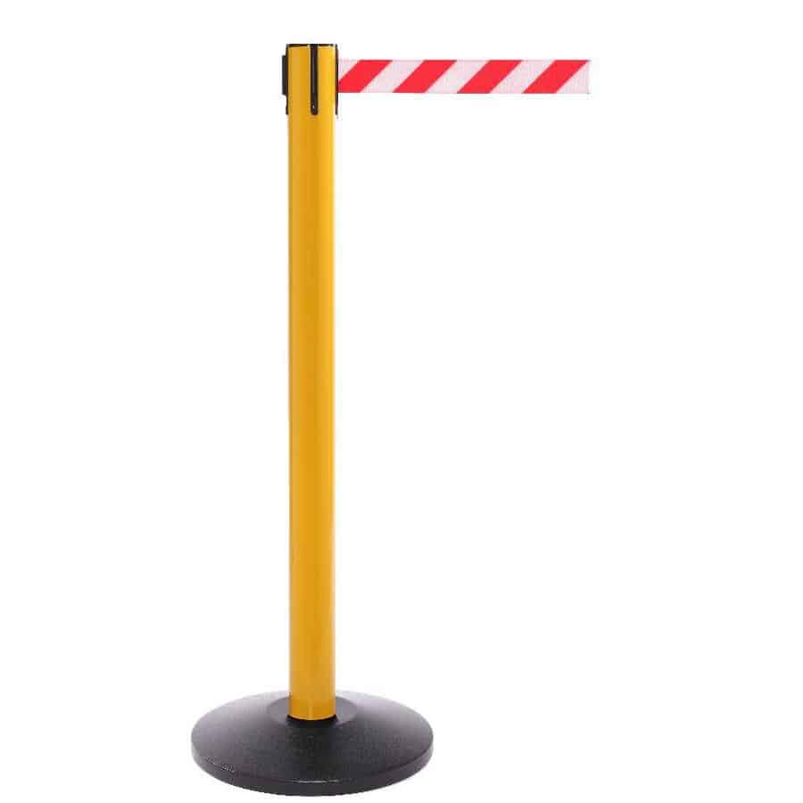 Safety Line Pro Free-Standing Retractable Belt Barrier – Yellow