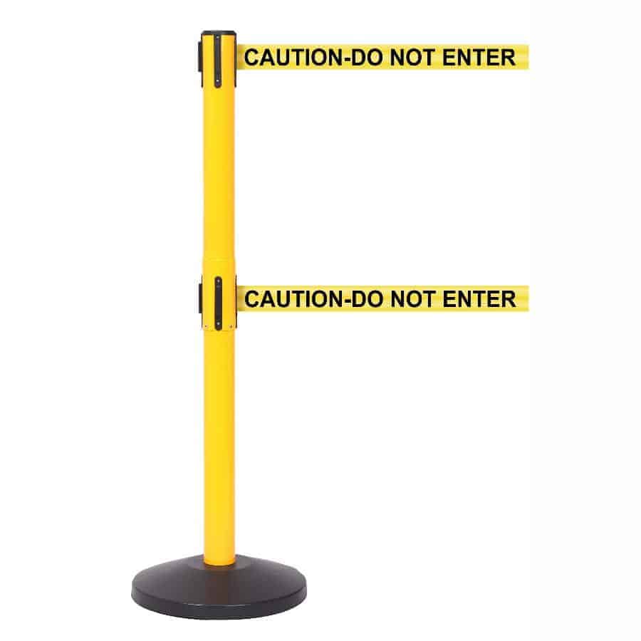 Safety Line Twin 3.4m Free-Standing Retractable Belt Barrier