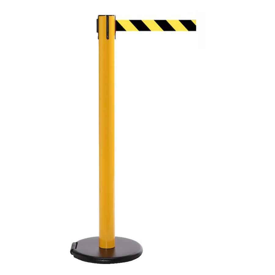 Roller Safety Line Pro Free-Standing Retractable Belt Barrier – Yellow