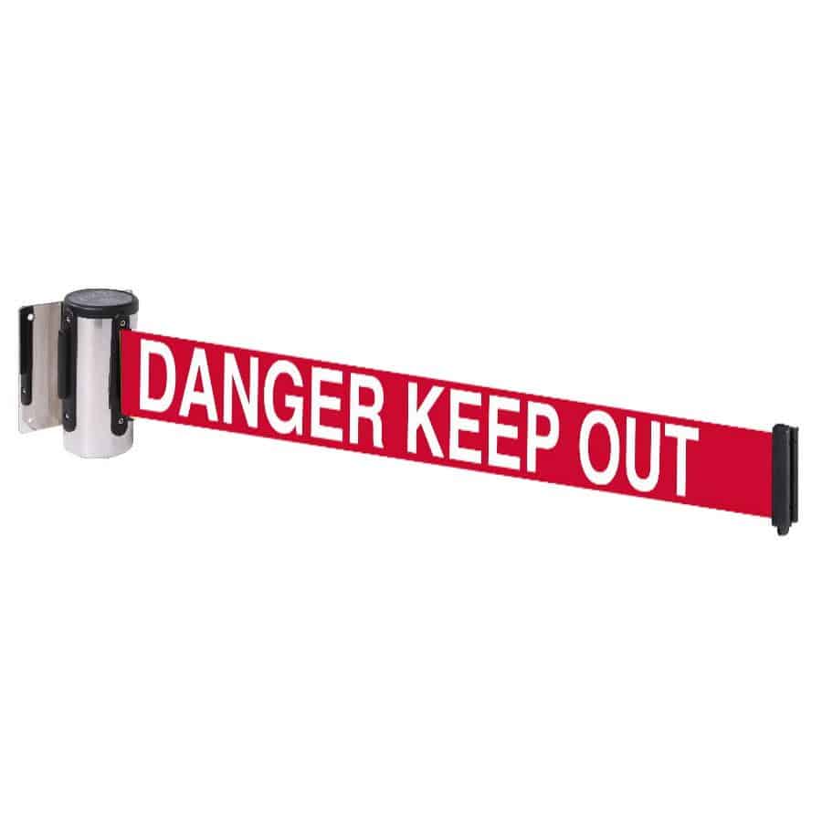 Wall-Line 4.6m Screw-Mounted Retractable Belt Barrier