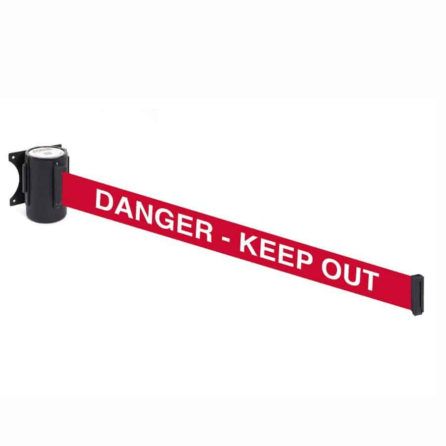 Wall-Line 4.6m Removable Plate-Mounted Retractable Belt Barrier