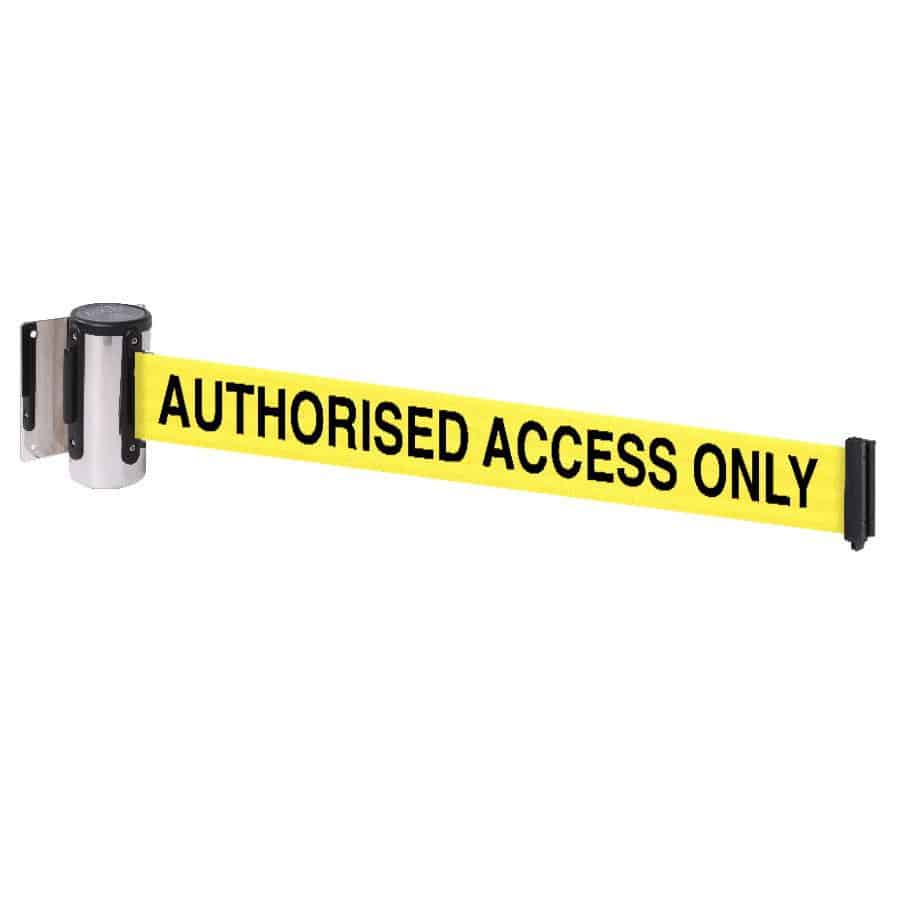 Wall-Line 4.6m Removable Plate-Mounted Retractable Belt Barrier
