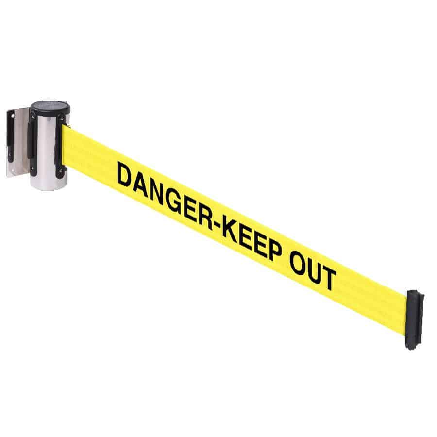 Wall-Line 4.6m Removable Plate-Mounted Retractable Belt Barrier