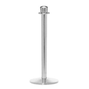 VIP RopeLine Free-Standing Traditional Rope Barrier With Crown-Top Post - Satin Stainless